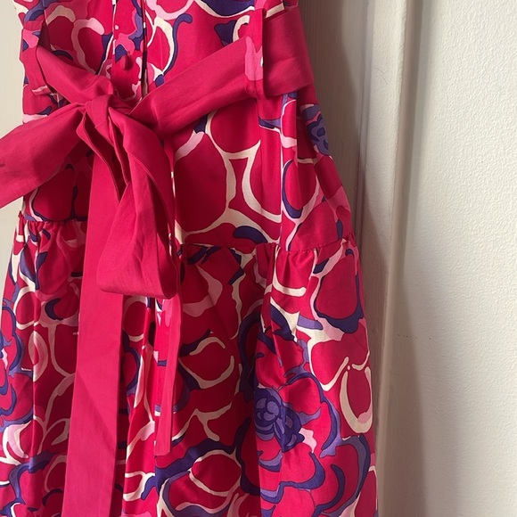 Lilly Pulitzer Floral Silk Dropwaist Dress Gown - Picture 4 of 7